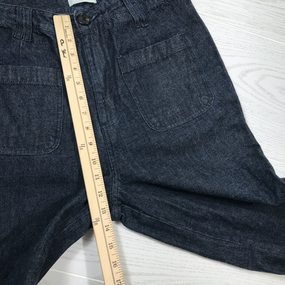 Billy Reid Womens Flare Jeans Size 12 Dark Blue 100% Cotton Front Square Pockets - Picture 4 of 13